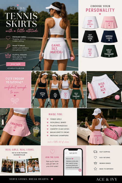 Ace & Ivy Tennis skirts