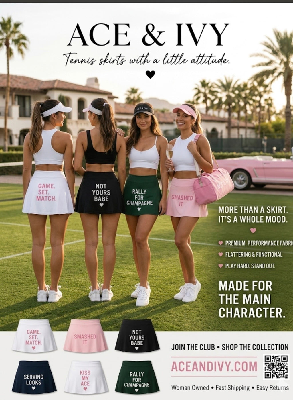 Ace & Ivy Tennis skirts